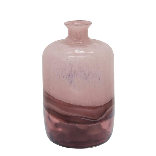 Hand Blown Glass Vase - MAUVE
