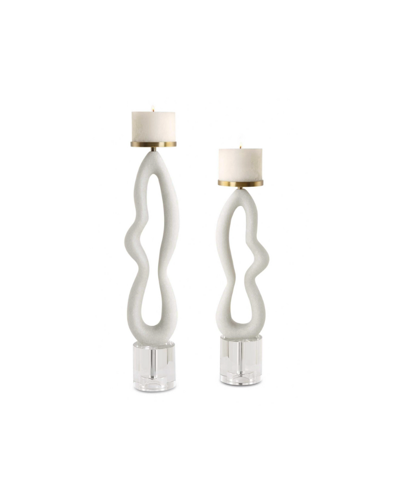 Feamelo candleholders s/2 - White