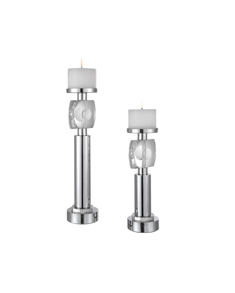 Kyrie Candleholders - Silver