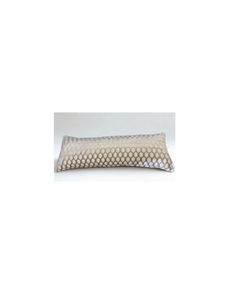 14X38 Blush and Cream Front Pillow - Cream