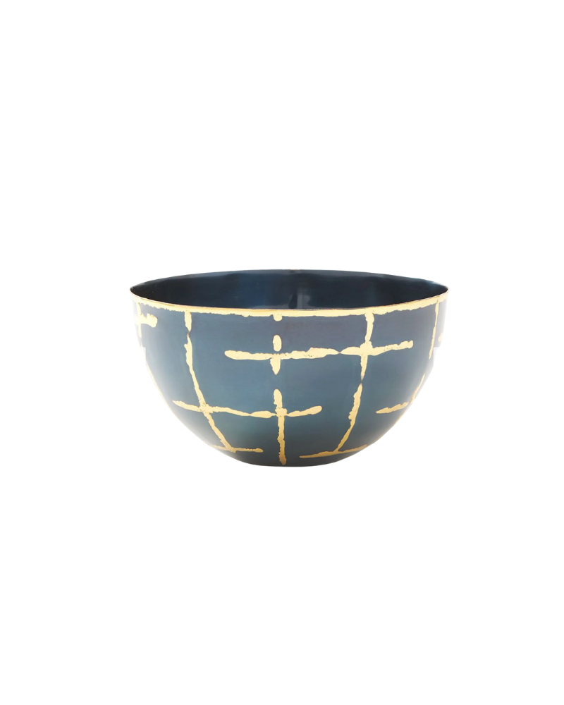 Loom Small Bowl - Anthracite and Brass