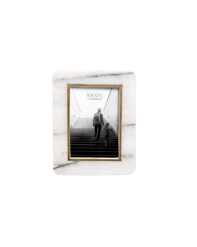 Marble 4X6 Frame - White