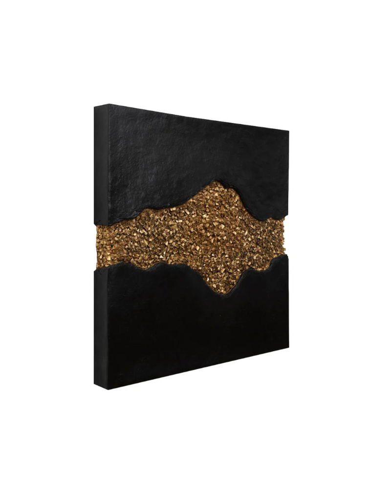 Geode Wall Art - Gold and Black