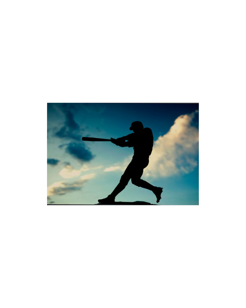 Print Only, no Frame Baseball Art - Blue