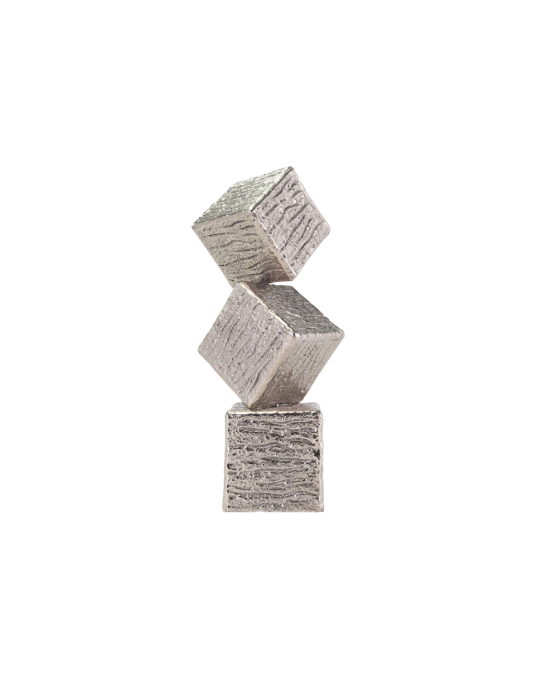 3 Block Sculpture - Silver