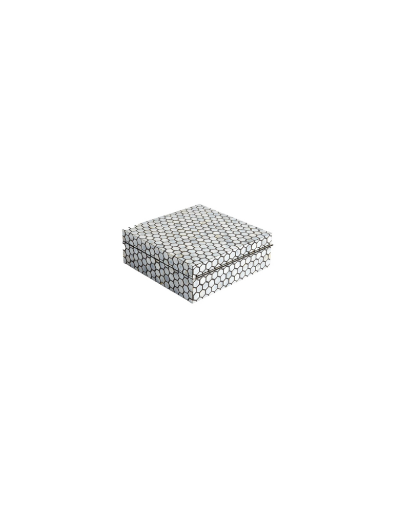 Mother of Pearl Box Medium- White