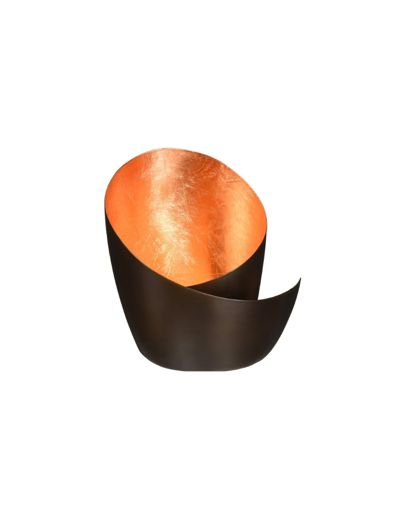 Curl Candle Holder - Black & Copper