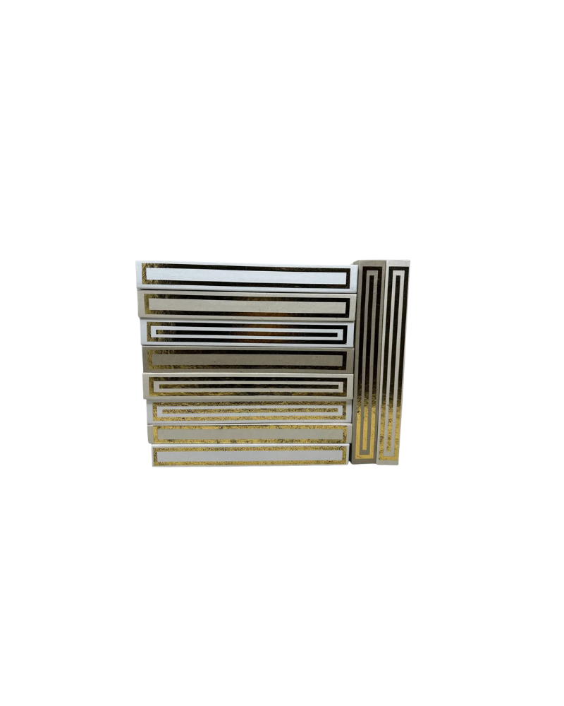 Decorative Coffee Table Book - White and Gold