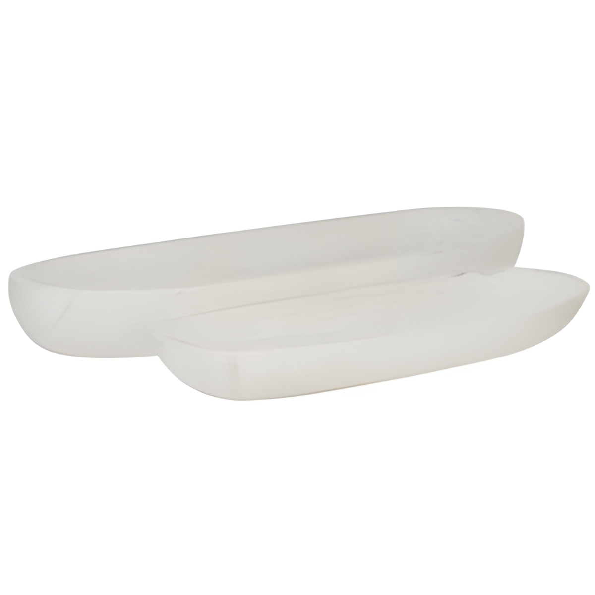 White Oval Decorative Tray