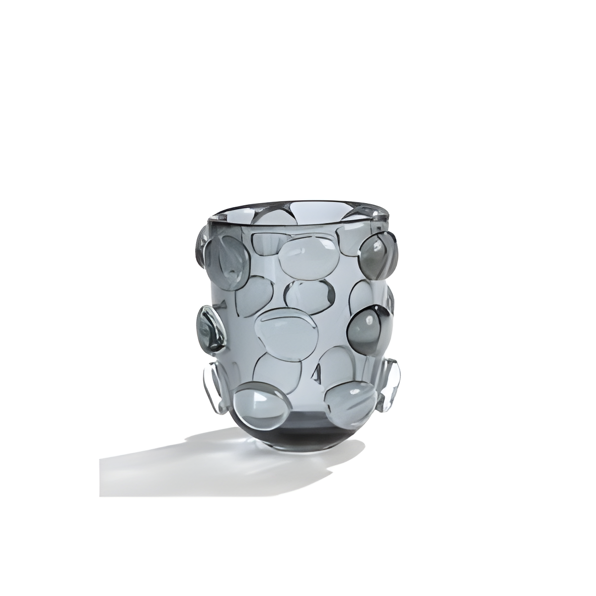 Bubble Glass Vase with Rounded Profile