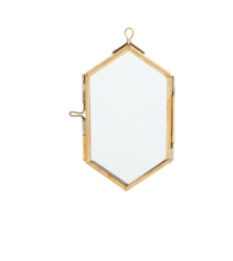 Antique Brass Diamond Shape Frame