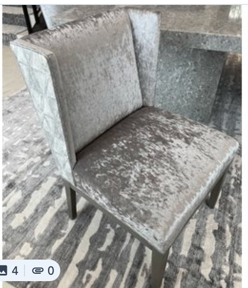 Perez Showroom Chairs Wingback - Silver