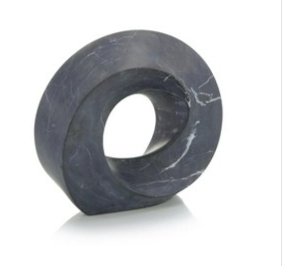 Twisted Marble Ring Small - Black