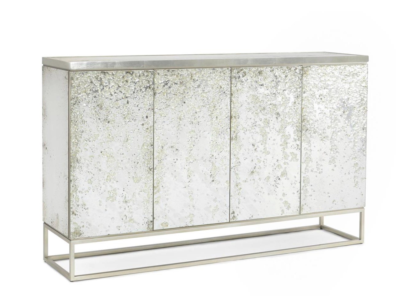 Aeolian Four-Door Cabinet - Silver