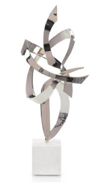 John Richard Ribbon Sculpture - Silver
