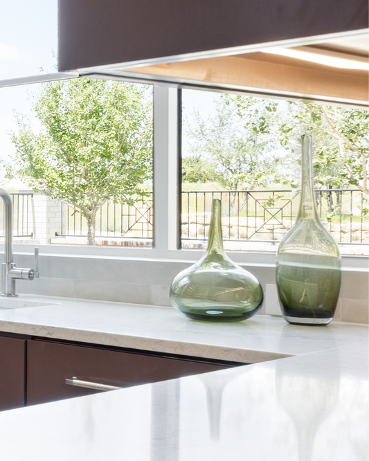 Balloon Glass Vase - Olive Green