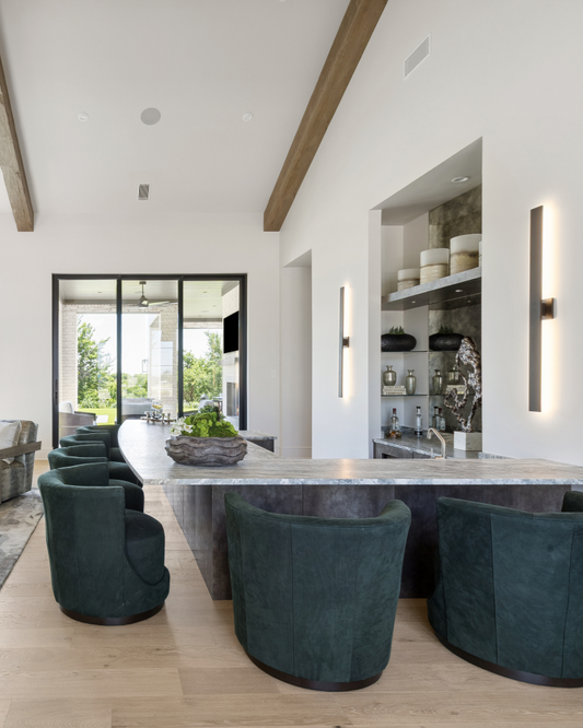 Swivel Sitting Chair - Green Velvet