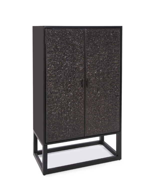 Bar Cabinet - Black/Bronze