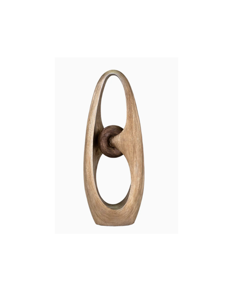 Zaha Wood Sculpture - Light Tan