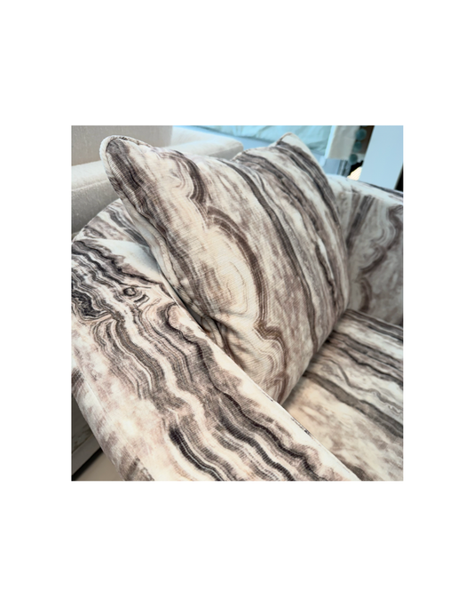 Chalice Chair - Marble Fabric in Cream and Taupe