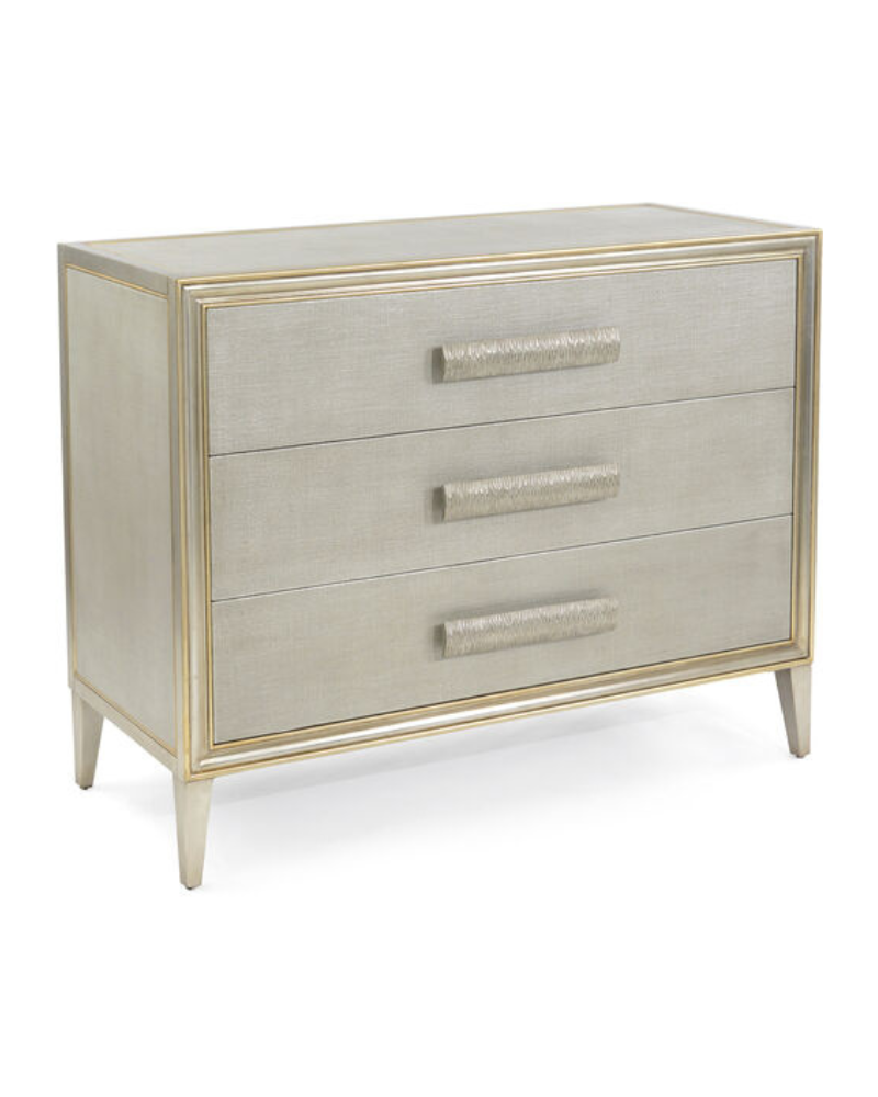 Three-Drawer Chest - Burnished Pewter Linen