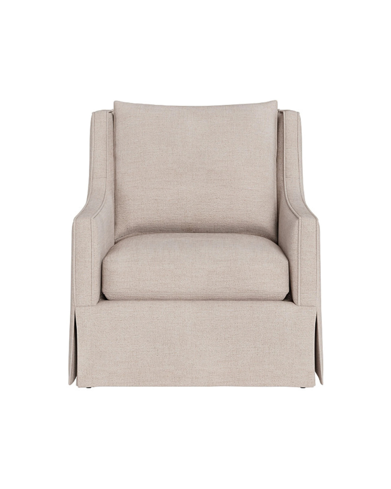 Tailored Lounge Swivel Chair - Vanilla Textured Weave