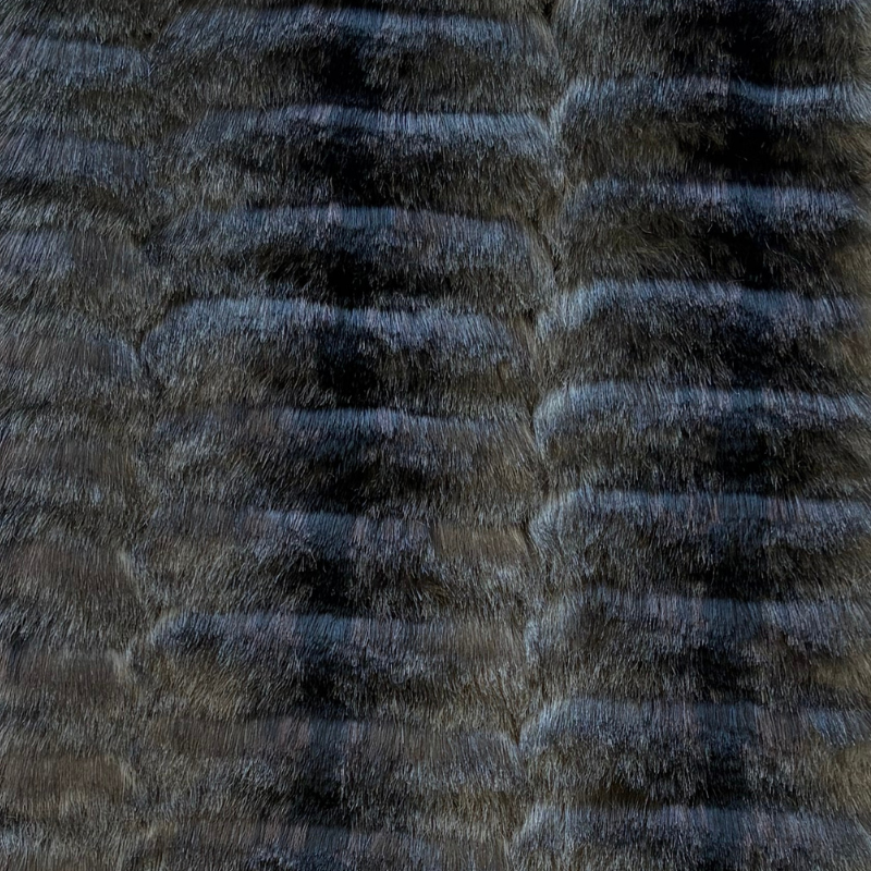 Faux Fur Kidney Pillow - Black and Brown