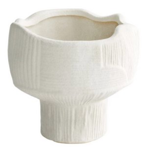 Small White Pedestal Bowl CYAN