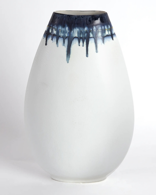 Black Top White Bottom Vase - Large