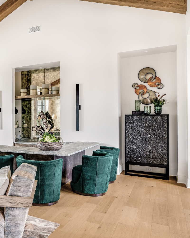 Bar Cabinet - Black/Bronze