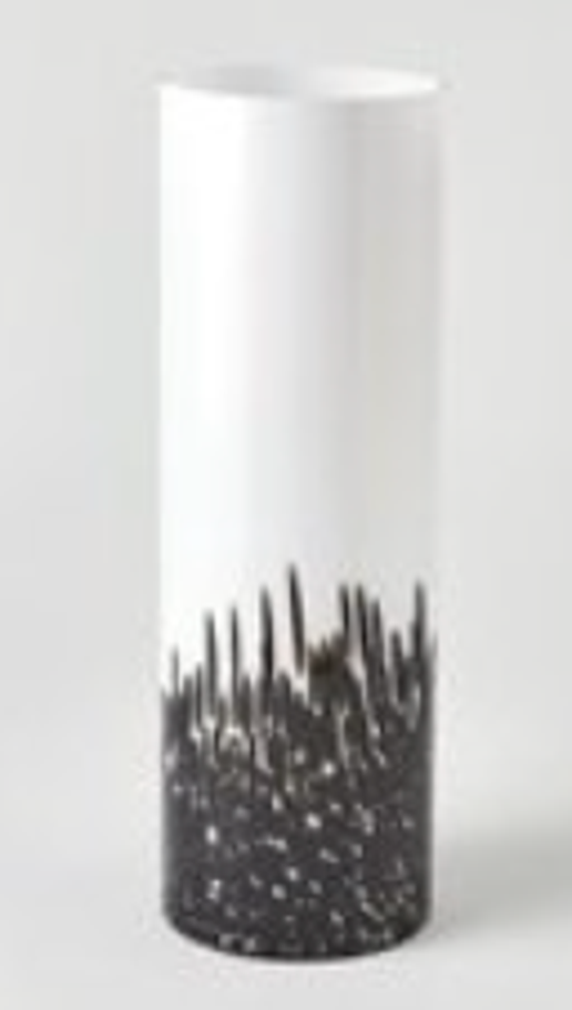 White Top Black Bottom Vase