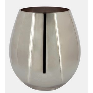 Wide Mouth Vase - Silver