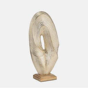 Fingerprint Oval Table Top Deco - Gold