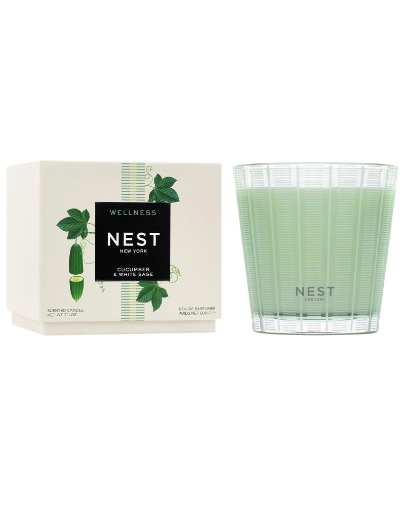 Nest - New York 3-Wick Candle, Cucumber & White Sage