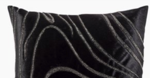 Beaded Kidney Pillow - Black