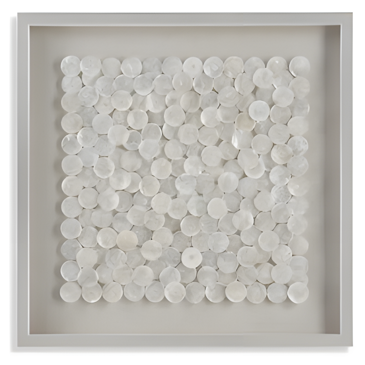 White Floral Relief Wall Art