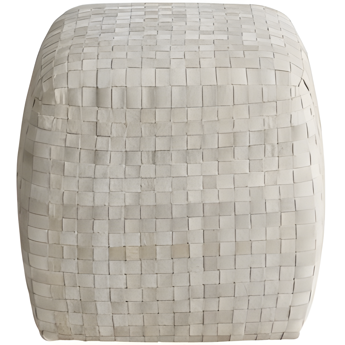 Rounded Textured Ottoman