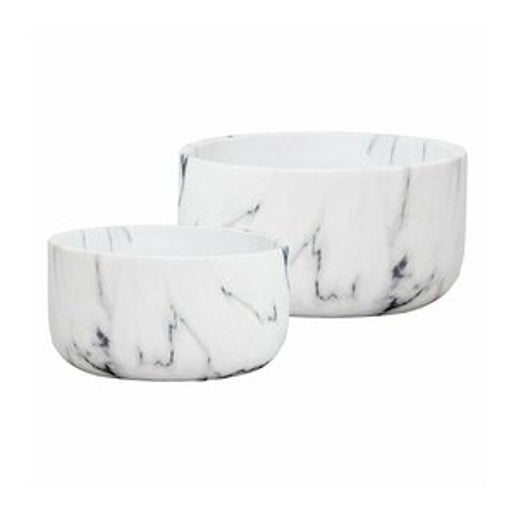 Ceramic Marble Bowl - B & W