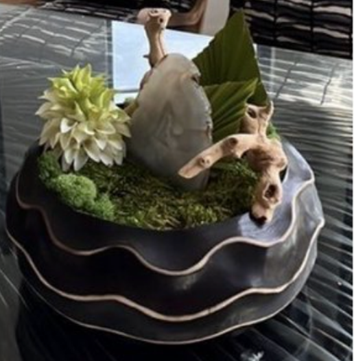 Black Wooded Bowl