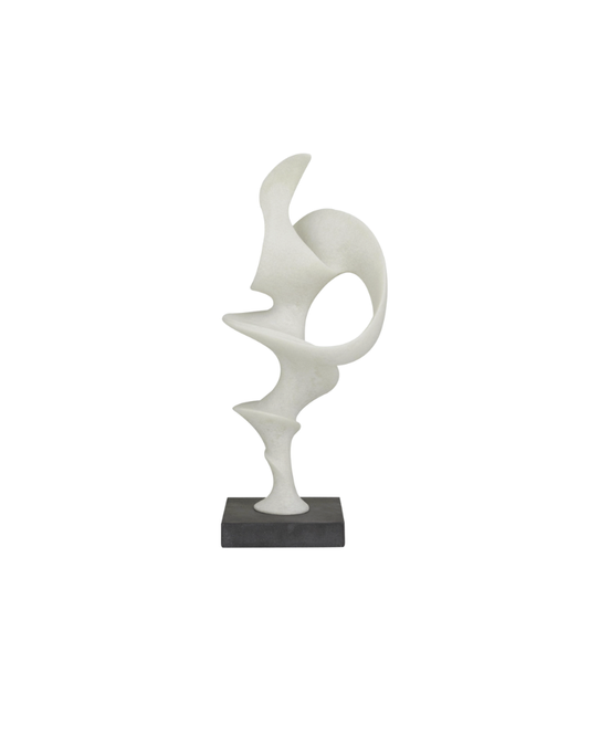 Helix Sculpture - White Stone