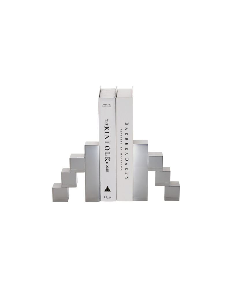 Glass Block Bookends - Smoke | Fort Worth Design Studio