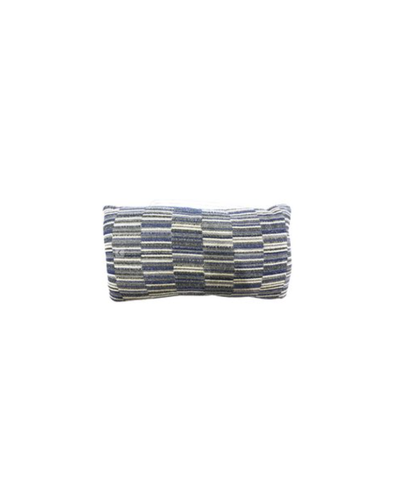 24x13 Blue and Cream Pillow