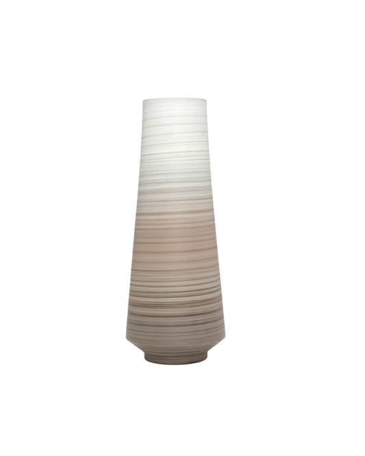Carlsen Fluted Vase - Beige Stripe