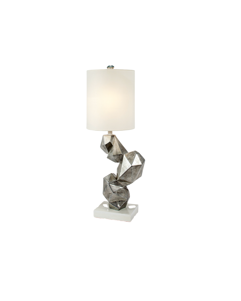 Asymetrical Platinum Lamp - Silver