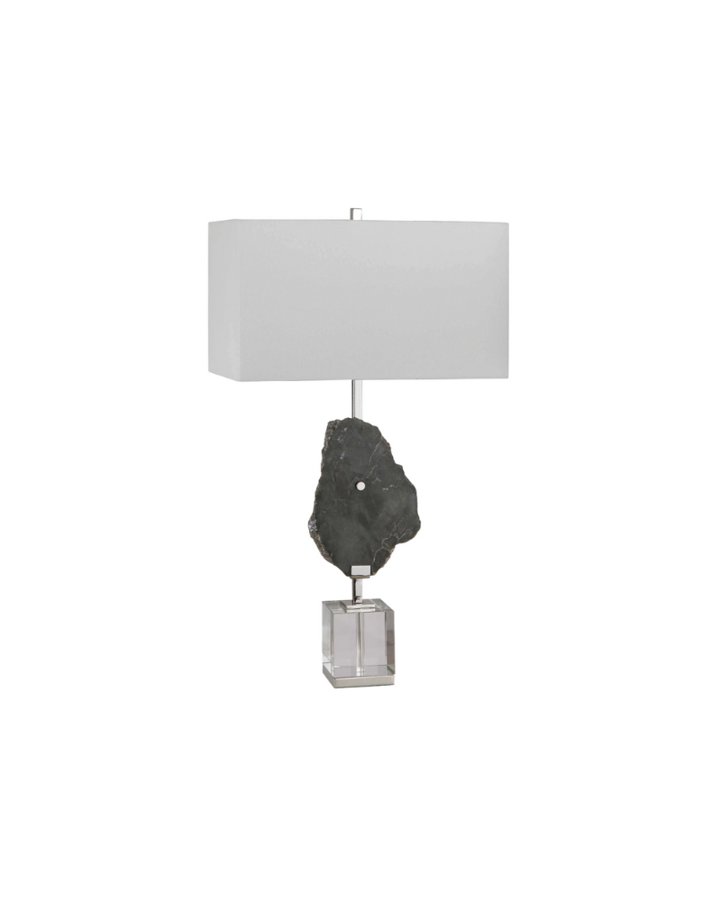 Ranya Stone Table Lamp - Black