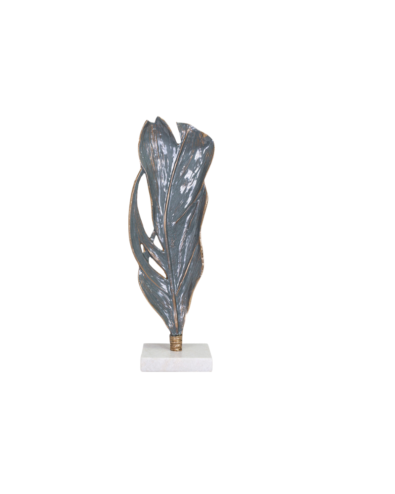 Anniston Leaf Sculpture 1 - Gray