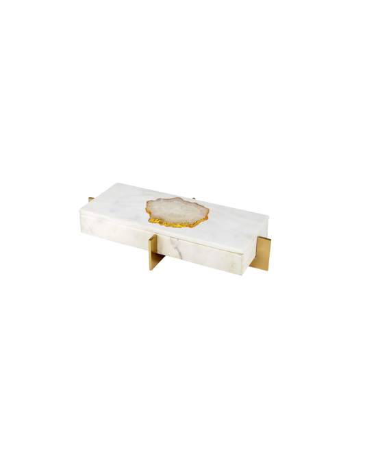 Hawley Box - Gold/White