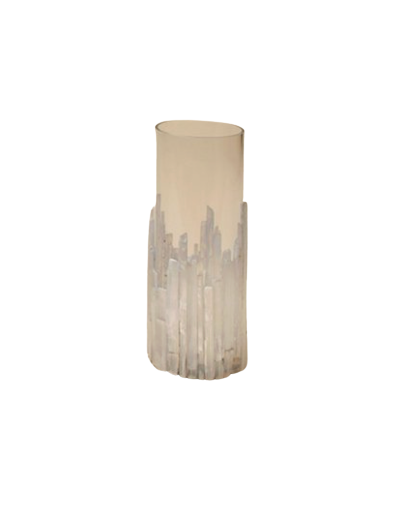 Selenite Candle Holder - White