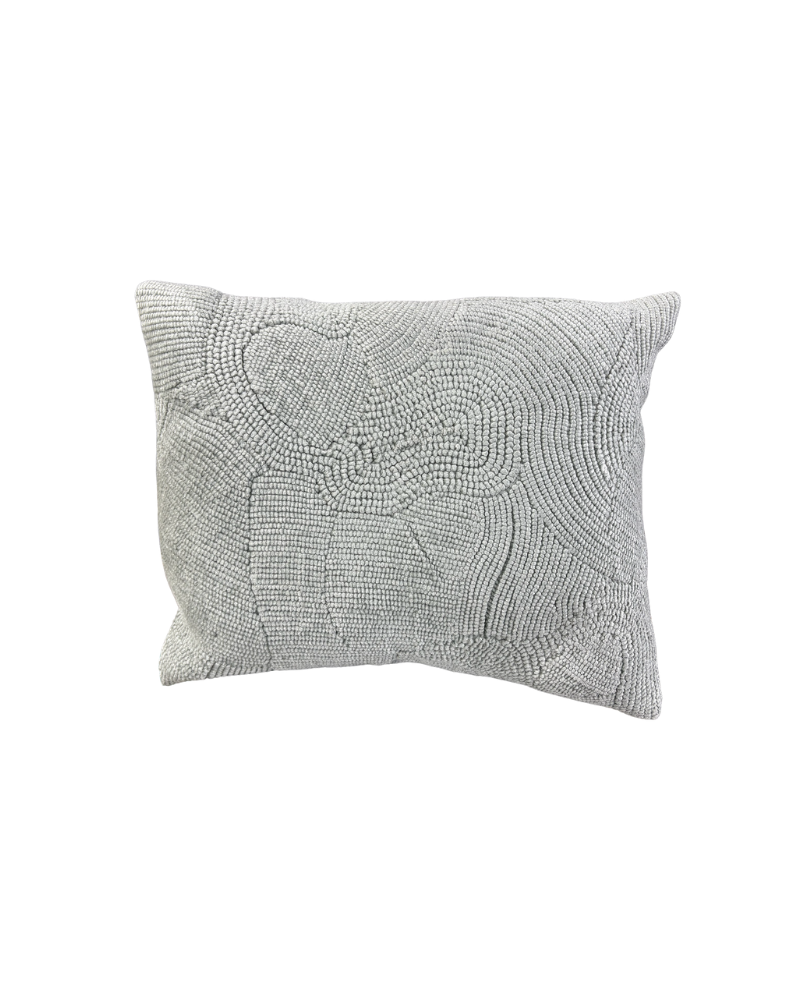 Textured Aqua Velvet Pillow