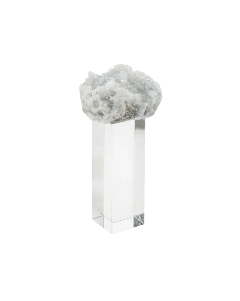Celestite On Crystal Cube - Blue